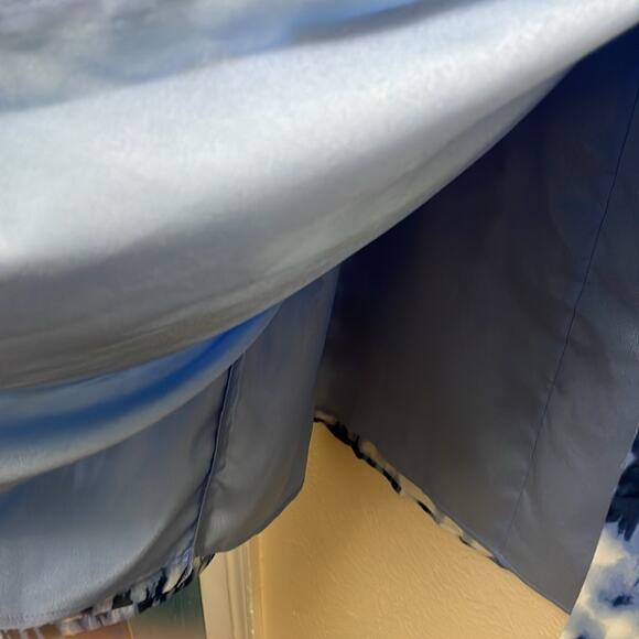 Eloquii Womens Maxi Lined Skirt Size 16 Abstract Print Blue Faux Wrap Side Split - Picture 8 of 10